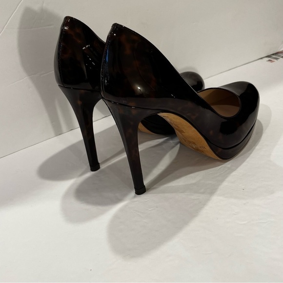 L.K. Bennett sledge tortoise parent platform heel with rounded toe size 40.5 - Picture 4 of 7